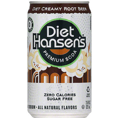 Hansen's Diet Creamy Root Beer, 7.5 fl oz, 8-Pack, (Pack of 3)