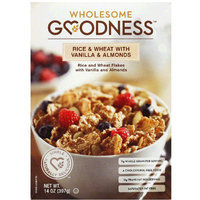 Wholesome Goodness Rice & Wheat with Vanilla & Almonds Cereal, 14 oz, (Pack of 10)