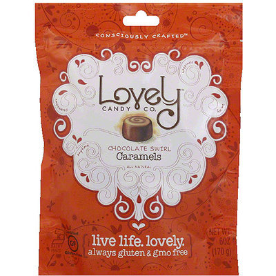 Lovely Candy Co. Chocolate Swirl Caramels Candy, 6 oz (Pack of 12)