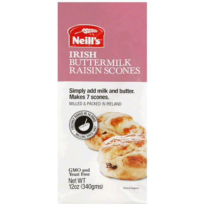 Neill's Irish Buttermilk Raisin Scones Mix, 12 oz, (Pack of 4)