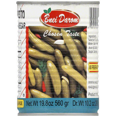 Lieber's Bnei Darom Cucumbers in Vinegar, 19.8 oz, (Pack of 12)