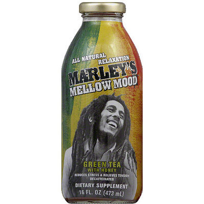 Marley's Mellow Mood Green Tea with Honey Decaffeinated Dietary Supplement, 16 fl oz, (Pack of 12)