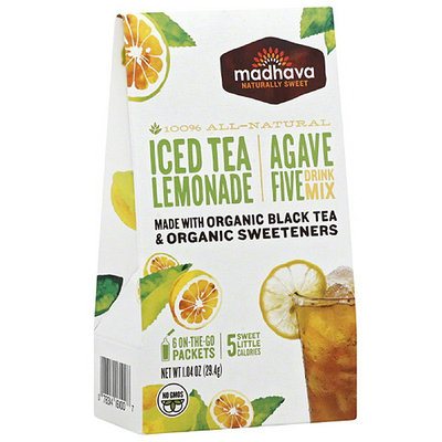 Madhava Honey Madhava AgaveFIVE Iced Tea Lemonade Drink Mix, 1.04 oz, (Pack of 6)