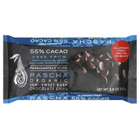 Pascha Organic 55% Cacao Semi-Sweet Dark Chocolate Chips, 8.8 oz, (Pack of 6)