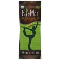 NibMor Mint Dark Chocolate Bar with Mint & Nibs, 2.2 oz (Pack of 12)