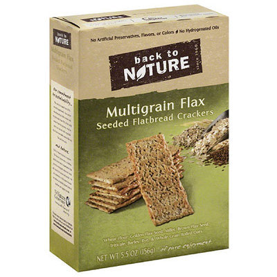 Back to Nature Multigrain Flax Seeded Flatbread Crackers, 5.5 oz, (Pack of 6)