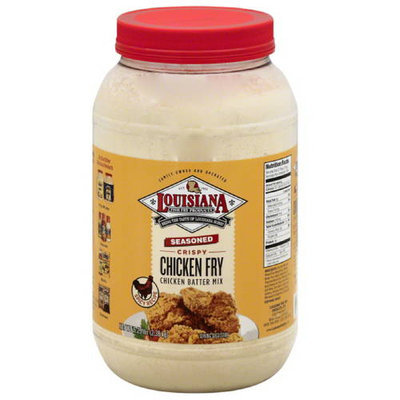 Louisiana Fish Fry Products Seasoned Crispy Chicken Fry Batter Mix, 5.25 lb, (Pack of 4)