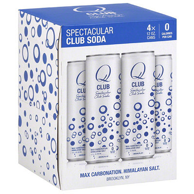 Q Tonic Q Club Spectacular Club Soda, 12 fl oz, 4 count, (Pack of 6)