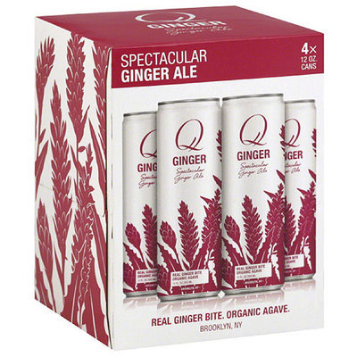 Q Tonic Q Ginger Spectacular Ginger Ale, 12 fl oz, 4 count, (Pack of 6)