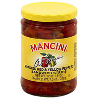 Mancini Roasted Red & Yellow Strips Peppers Sandwich Strips, 12 oz, (Pack of 12)