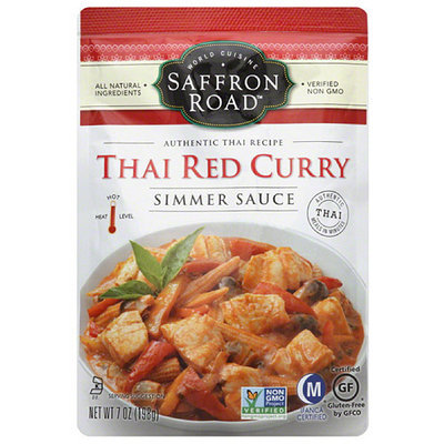 Saffron Road Thai Red Curry Simmer Sauce, 7 oz, (Pack of 8)