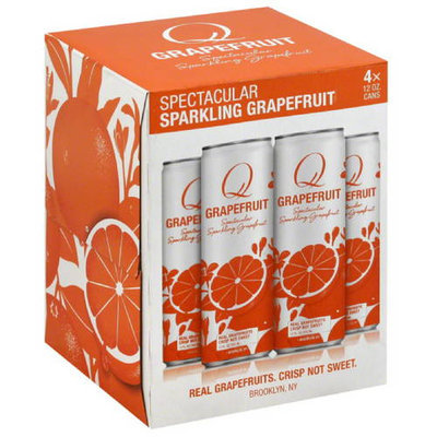 Q Tonic Q Drinks Spectacular Sparkling Grapefruit Soda, 12 fl oz, 4 count, (Pack of 6)