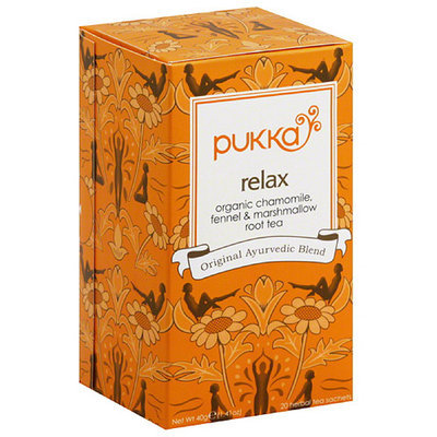 Pukka Herbs Pukka Relax Herbal Tea Sachets, 20 count, 1.41 oz, (Pack of 6)