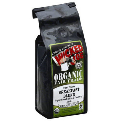 Wicked Joe Coffee Wicked Joe Breakfast Blend Light Roast with a Touch of Dark Whole Bean Coffee, 12 oz, (Pack of 6)