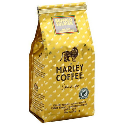 Marley Coffee Buffalo Soldier Ground Coffee, 8 oz, (Pack of 8)
