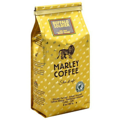 Marley Coffee Buffalo Soldier Whole Bean Coffee, 8 oz, (Pack of 8)