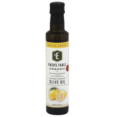 Enzo Olive Oil Co Enzo's Table Organic Meyer Lemon Extra Virgin Olive Oil, 8.5 oz, (Pack of 12)