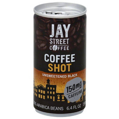 Jay Street Coffee Unsweetened Black Coffee Shot, 6.4 fl oz, (Pack of 20)