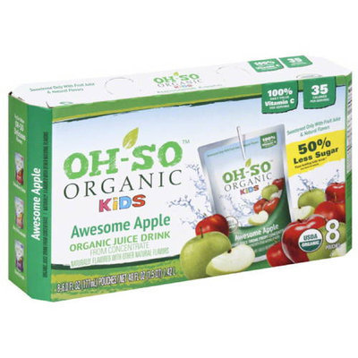 Oh-So Organic Kids Awesome Apple Juice Drink, 48 fl oz, (Pack of 5)