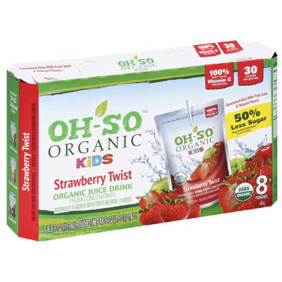 OH-SO Organic Kids Strawberry Twist Organic Juice Drink from Concentrate, 48 fl oz, (Pack of 5)