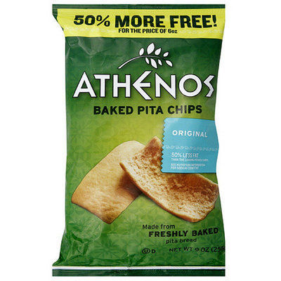 Athenos Original Baked Pita Chips, 9 oz (Pack of 12)
