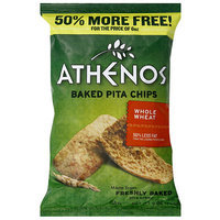 Athenos Whole Wheat Baked Pita Chips, 9 oz (Pack of 12)