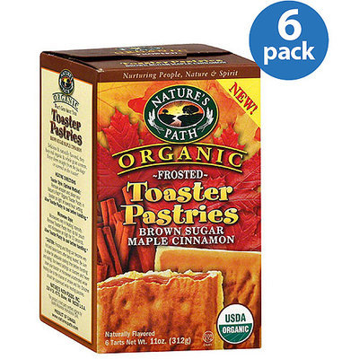 Nature's Path Organic Frosted Brown Sugar Maple Cinnamon Toaster Pastries, 11 oz (Pack of 6)