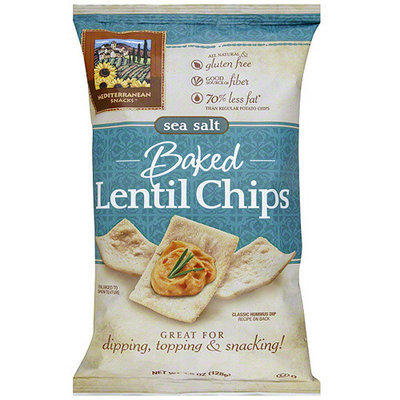 Mediterranean Snacks Baked Sea Salt Lentil Chips, 4.5 oz (Pack of 12)