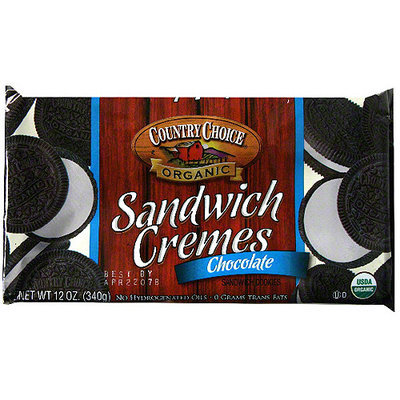 Country Choice Organic Chocolate Sandwich Cookies, 7 oz (Pack of 6)