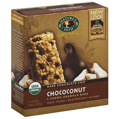Nature's Path Organic Chococonut Dark Chocolate Chip Chewy Granola Bars, 6.2 oz, (Pack of 6)