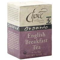Choice Organic Teas Organic Breakfast Tea, 16ct (Pack of 6)