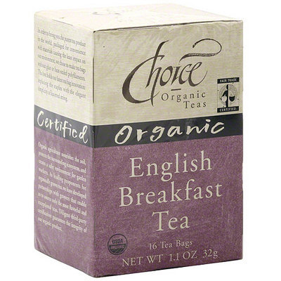 Choice Organic Teas Organic Breakfast Tea, 16ct (Pack of 6)