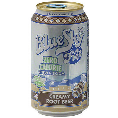 Blue Sky Creamy Root Beer Soda, 12 oz (Pack of 4)