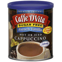 Caffe D'Vita Premium Instant Sugar Free French Vanilla Cappuccino, 8.5 oz (Pack of 6)