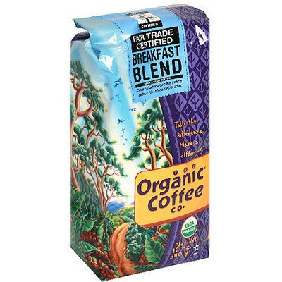 The Organic Coffee Co. Breakfast Blend Whole Bean Coffee, 12 oz (Pack of 6)