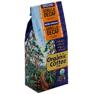 The Organic Coffee Co. Decaf Gorilla Ground Coffee, 12 oz (Pack of 6)