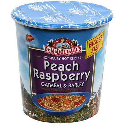Dr. Mcdougall's McDougall's Peach Raspberry with Organic Grains Big Cup, 3 oz. (Pack of 6)