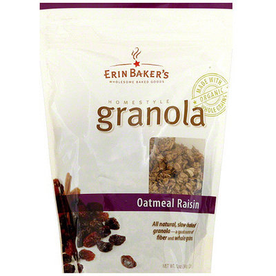 Erin Baker's Homestyle Oatmeal Raisin Granola, 12 oz (Pack of 6)