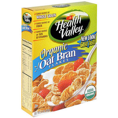 Health Valley Organic Oat Bran Flakes Cereal, 12.65 oz (Pack of 6)