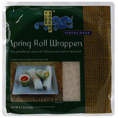 Blue Dragon Spring Roll Wrappers, 4.7 oz (Pack of 12)