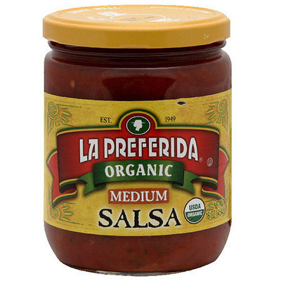 La Preferida Medium Organic Salsa, 16 oz (Pack of 12)