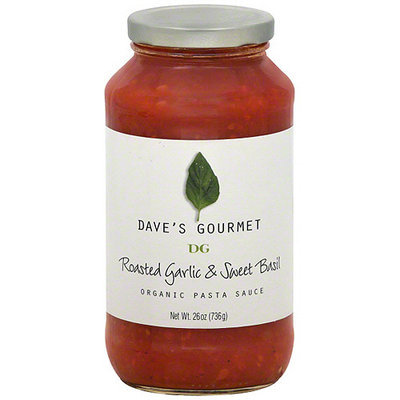 Daves Gourmet Dave's Gourmet Roasted Garlic & Sweet Basil Pasta Sauce, 25.5 oz (Pack of 6)