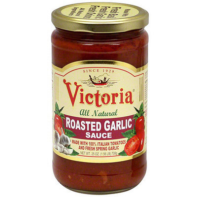 Victoria All Natural Roasted Garlic Sauce, 25 oz (Pack of 6)