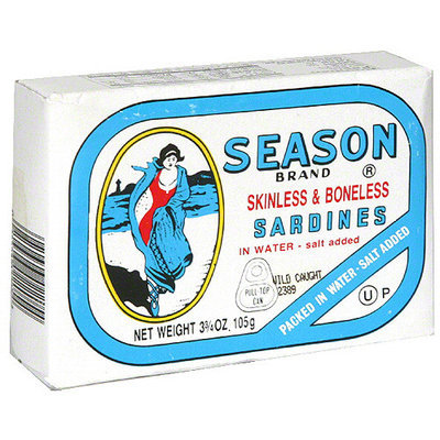 Seasons Season Skinless & Boneless Sardines, 3.75 oz (Pack of 12)