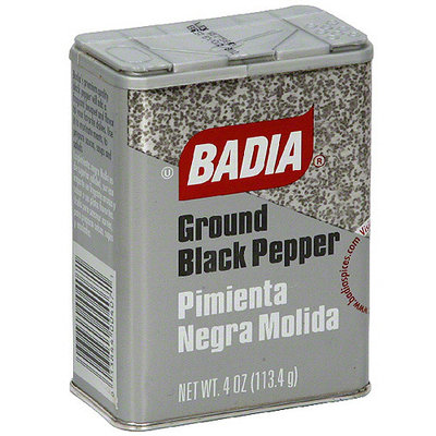Badia Black Ground Pepper, 4 oz (Pack of 12)