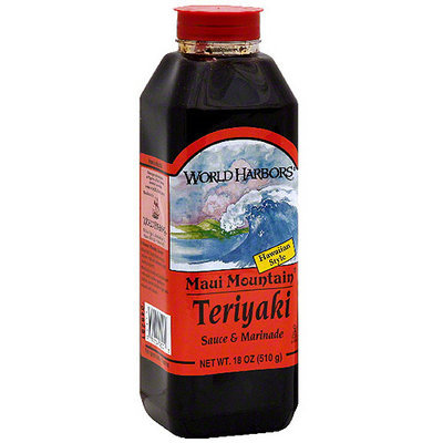 World Harbors Maui Mountain Teriyaki Marinade & Sauce, 16 oz (Pack of 6)