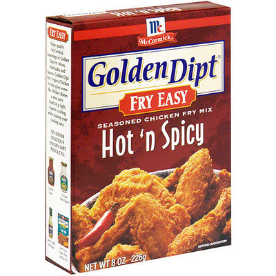 Golden Dipt Hot 'n Spicy Chicken Fry Mix, 8 oz (Pack of 12)