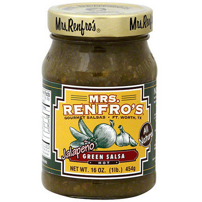 Mrs. Renfro's Hot Jalapeno Green Salsa, 16 oz (Pack of 6)
