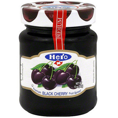 Hero Premium Black Cherry Fruit Spread, 12 oz (Pack of 8)