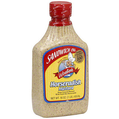 Woeber's Sandwich Pal Horseradish Mustard, 16 oz (Pack of 6)